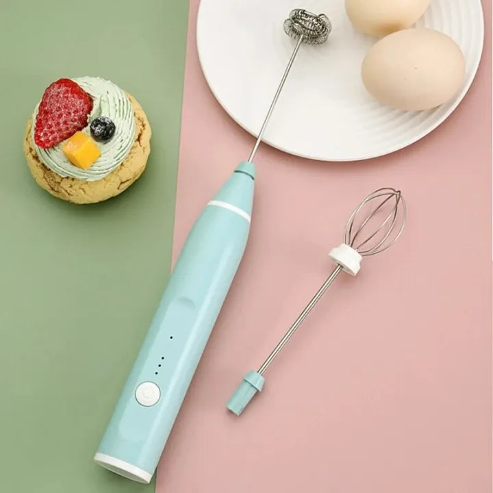 Electric Milk Frother Portable Egg Beater/Coffee Beater USB Rechargeable Handheld Coffee Blender Milk Shaker Mixer Foamer Food Blender
